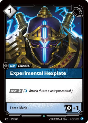 Experimental Hexplate