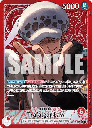 Trafalgar Law - OP14-001 (Alternate Art) (OP14-001) - The Azure Sea's Seven Foil