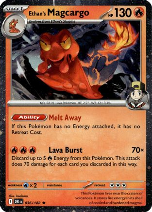 Ethan's Magcargo (Cosmo Holo) (036/182) [Miscellaneous Cards & Products] Holofoil - Promo