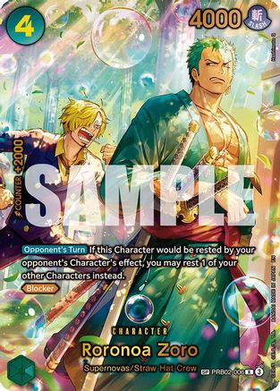 Roronoa Zoro - PRB02-006 (SP) (PRB02-006) - The Azure Sea's Seven Foil