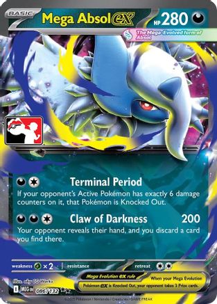 Mega Absol ex (086/132) [Prize Pack Series Cards] Holofoil - Double Rare