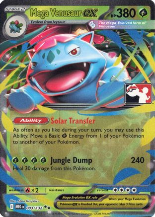 Mega Venusaur ex (003/132) [Prize Pack Series Cards] Holofoil - Double Rare