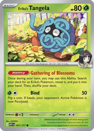 Erika's Tangela (007/217) [ME Ascended Heroes] Reverse Holofoil - Common