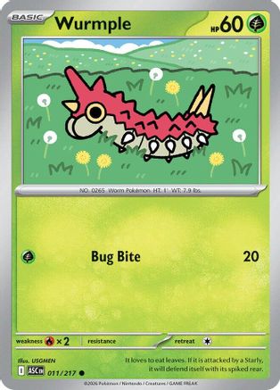 Wurmple (011) [ME Ascended Heroes] Reverse Holofoil - Common