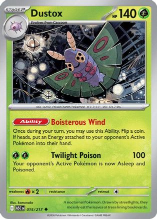 Dustox (015/217) [ME Ascended Heroes] Reverse Holofoil - Uncommon