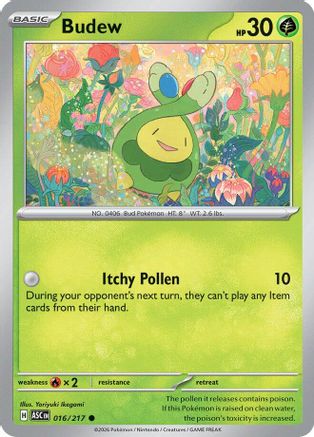 Budew (016/217) [ME Ascended Heroes] Reverse Holofoil - Common