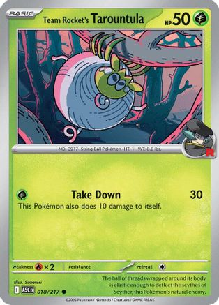Team Rocket's Tarountula (018) [ME Ascended Heroes] Reverse Holofoil - Common