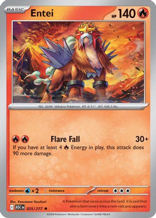 Entei (025) [ME Ascended Heroes] Reverse Holofoil - Rare