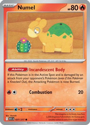 Numel (027/217) [ME Ascended Heroes] Reverse Holofoil - Common