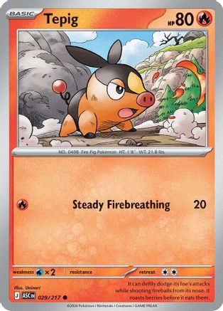 Tepig (029) [ME Ascended Heroes] Reverse Holofoil - Common