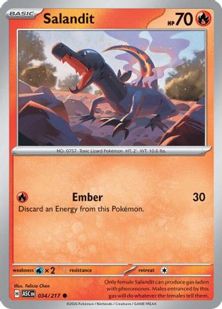 Salandit (034) [ME Ascended Heroes] Reverse Holofoil - Common