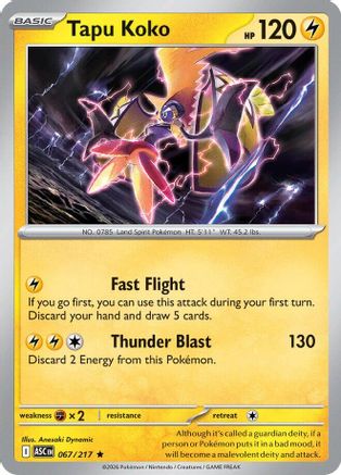 Tapu Koko (067) [ME Ascended Heroes] Reverse Holofoil - Rare
