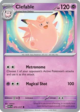 Clefable (075) [ME Ascended Heroes] Reverse Holofoil - Uncommon