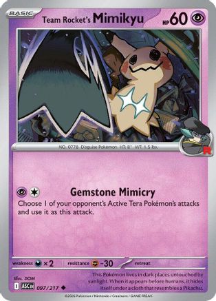 Team Rocket's Mimikyu (097/217) [ME Ascended Heroes] Reverse Holofoil - Uncommon