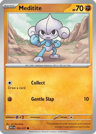 Meditite (103) [ME Ascended Heroes] Reverse Holofoil - Common