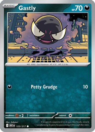 Gastly (123) [ME Ascended Heroes] Reverse Holofoil - Common