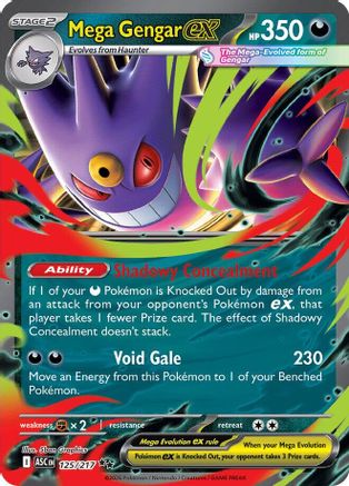 Mega Gengar ex (125/217) [ME Ascended Heroes] Holofoil - Double Rare