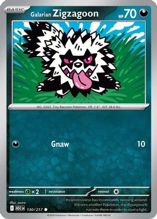 Galarian Zigzagoon (130) [ME Ascended Heroes] Reverse Holofoil - Common
