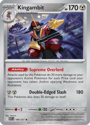 Kingambit (148) [ME Ascended Heroes] Reverse Holofoil - Rare