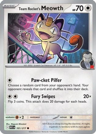 Team Rocket's Meowth (161) [ME Ascended Heroes] Reverse Holofoil - Common