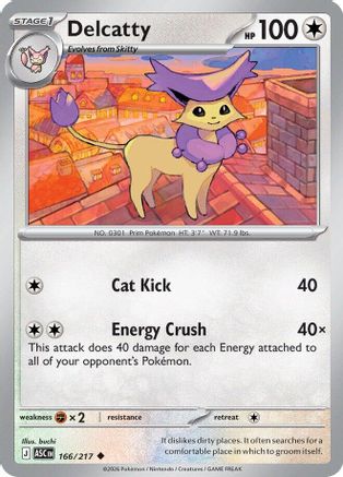Delcatty (166) [ME Ascended Heroes] Reverse Holofoil - Uncommon