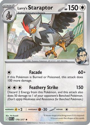 Larry's Staraptor (170/217) [ME Ascended Heroes] Reverse Holofoil - Rare