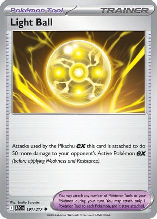 Light Ball (191) [ME Ascended Heroes] Reverse Holofoil - Uncommon