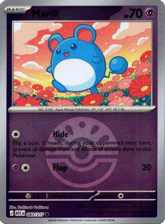Marill (Friend Ball) (083/217) [ME Ascended Heroes] Reverse Holofoil - Common