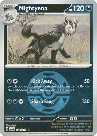 Mightyena (Dusk Ball) (129/217) [ME Ascended Heroes] Reverse Holofoil - Uncommon