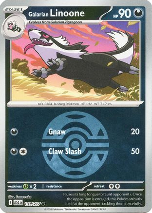 Galarian Linoone (Dusk Ball) (131) [ME Ascended Heroes] Reverse Holofoil - Common
