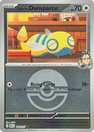 Larry's Dunsparce (Poke Ball) (163) [ME Ascended Heroes] Reverse Holofoil - Common