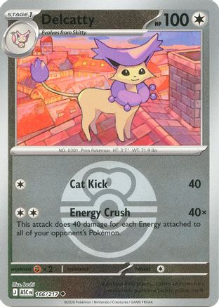 Delcatty (Love Ball) (166) [ME Ascended Heroes] Reverse Holofoil - Uncommon