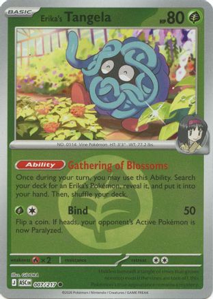 Erika's Tangela (Energy Symbol Pattern) (007/217) [ME Ascended Heroes] Reverse Holofoil - Common