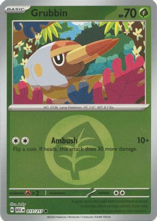 Grubbin (Energy Symbol Pattern) (017) [ME Ascended Heroes] Reverse Holofoil - Common