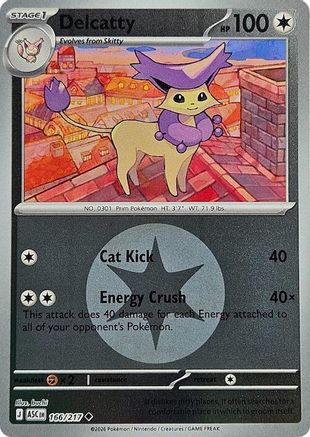 Delcatty (Energy Symbol Pattern) (166) [ME Ascended Heroes] Reverse Holofoil - Uncommon