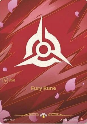 Fury Rune (R01b) (R01b) - Riftbound Organized Play Promotional Cards Foil