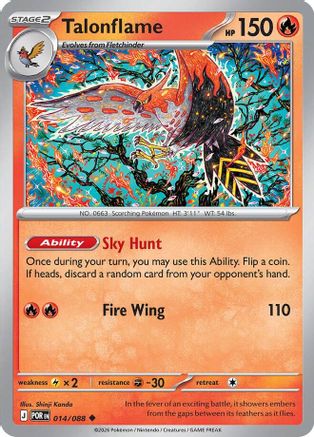 Talonflame (014/088) [ME03 Perfect Order] Reverse Holofoil - Uncommon