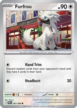 Furfrou (067) [ME03 Perfect Order] Reverse Holofoil - Common