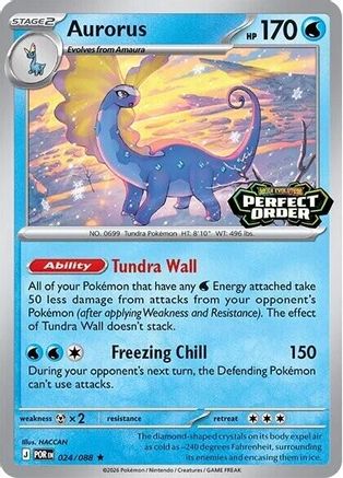 Aurorus (Perfect Order Stamped) (024) [Miscellaneous Cards & Products] Holofoil - Rare