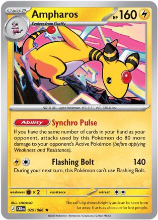 Ampharos (029/086) [ME04 Chaos Rising] Holofoil - Rare