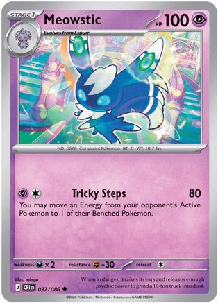Meowstic (037) [ME04 Chaos Rising] Reverse Holofoil - Uncommon