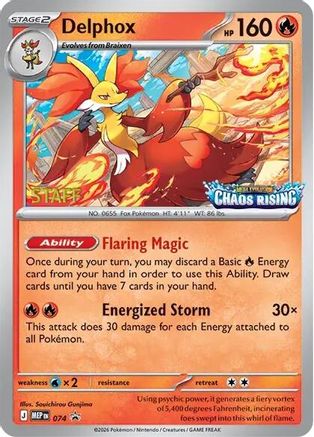Delphox [Staff] (074) [ME Mega Evolution Promo] Holofoil - Promo