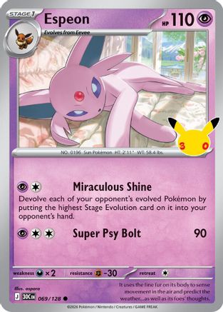 Espeon (069) [ME 30th Celebration] Holofoil - Common