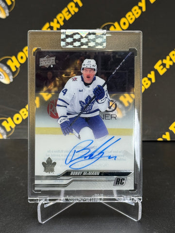 Bobby McMann Rookie Auto Clear Cut - Toronto Maple Leafs 2023-24 Clear Cut Hockey