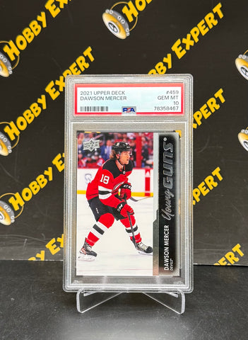 Dawson Mercer Young Guns PSA 10 #459 - New Jersey Devils