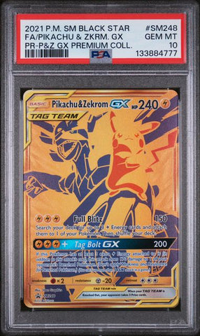 Pikachu & Zekrom GX #SM248 - GX Premium Collection Promo - PSA 10