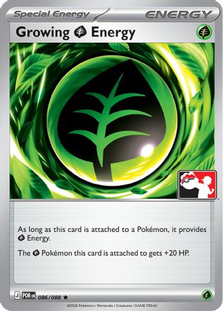 Growing Grass Energy (086/088) [Prize Pack Series Cards] - Rare
