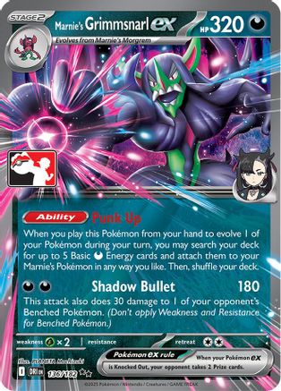 Marnie's Grimmsnarl ex (136/182) [Prize Pack Series Cards] Holofoil - Double Rare