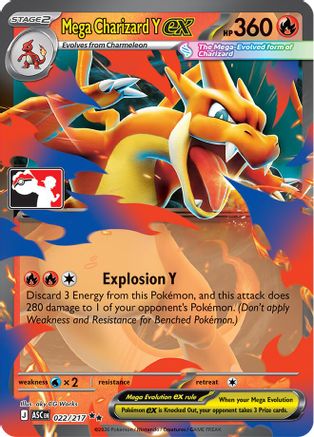 Mega Charizard Y ex (022/217) [Prize Pack Series Cards] Holofoil - Double Rare