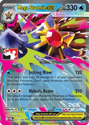 Mega Starmie ex (021/088) [Prize Pack Series Cards] Holofoil - Double Rare